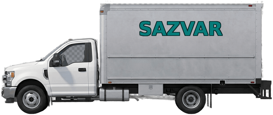 Delivery truck arriving with materials and equipment