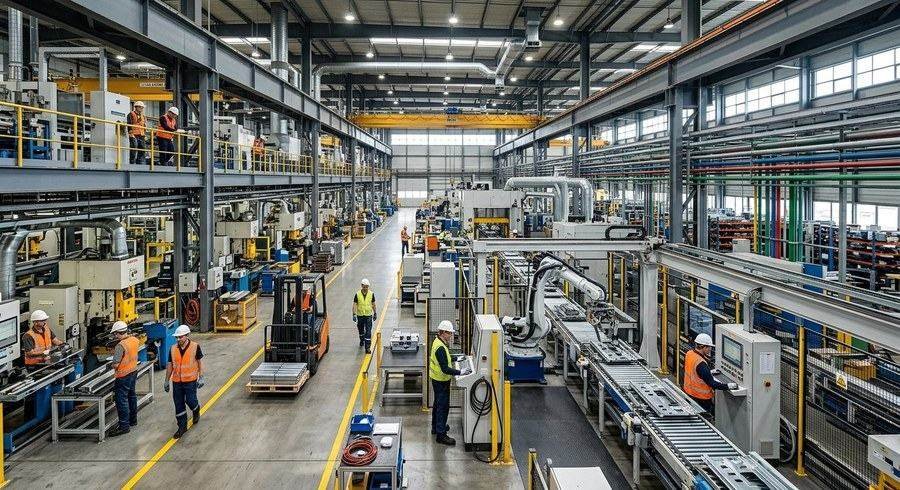 Operating industrial manufacturing facility